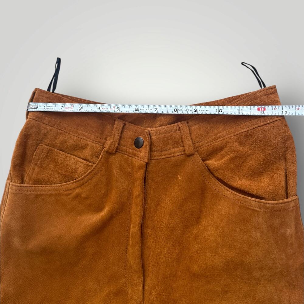 Vtg Kenar 90s Pants Suede Leather sz 6 - Picture 13 of 13